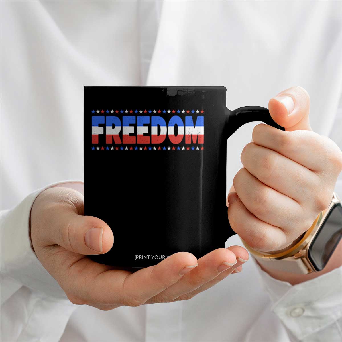Freedom Funny 4th of July Couple Matching Coffee Mug TS11 Print Your Wear