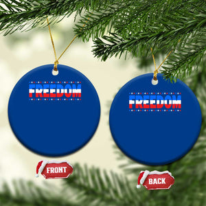 Freedom Funny 4th of July Couple Matching Ceramic Ornament TS11 1pc Blue Print Your Wear