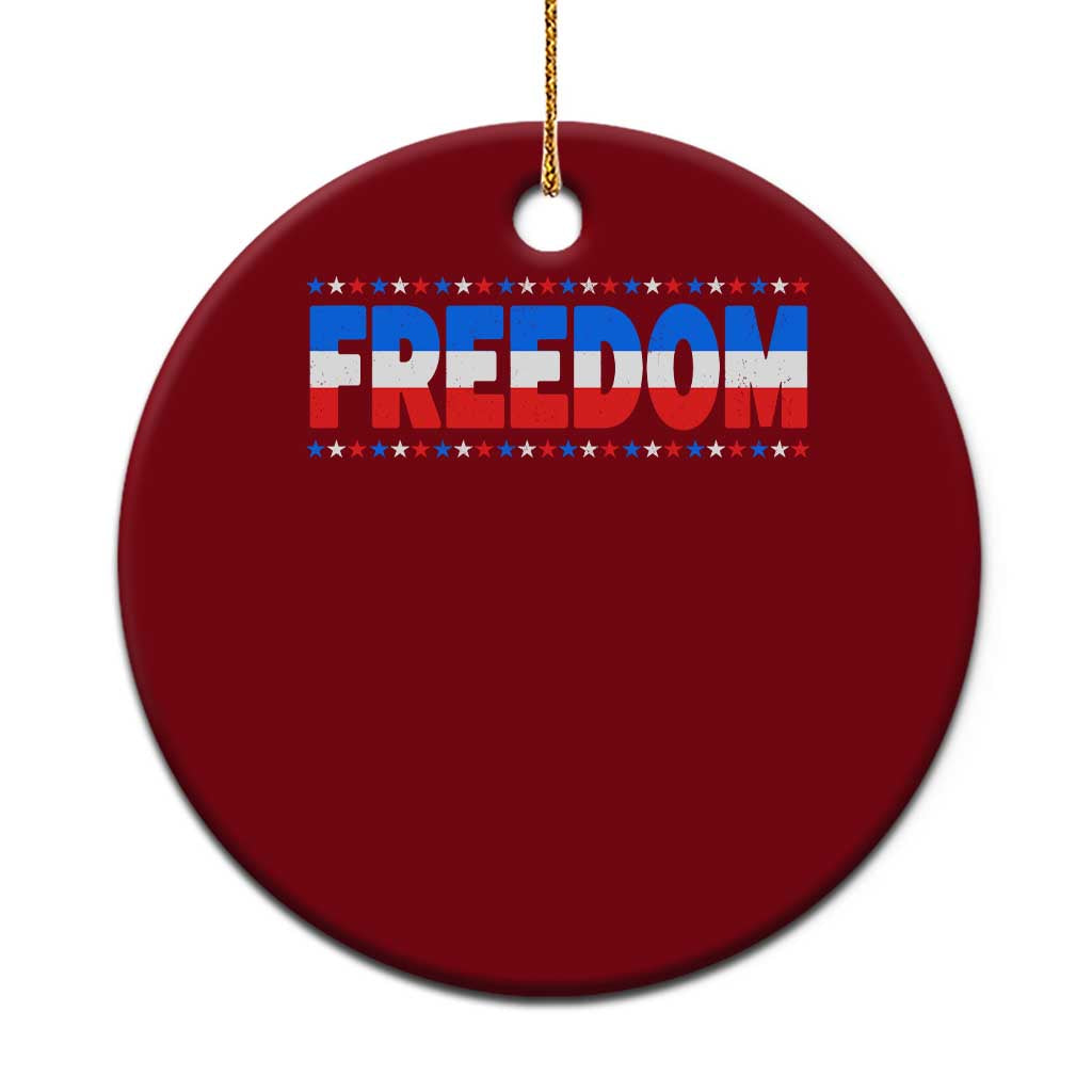 Freedom Funny 4th of July Couple Matching Ceramic Ornament TS11 1pc Red Print Your Wear