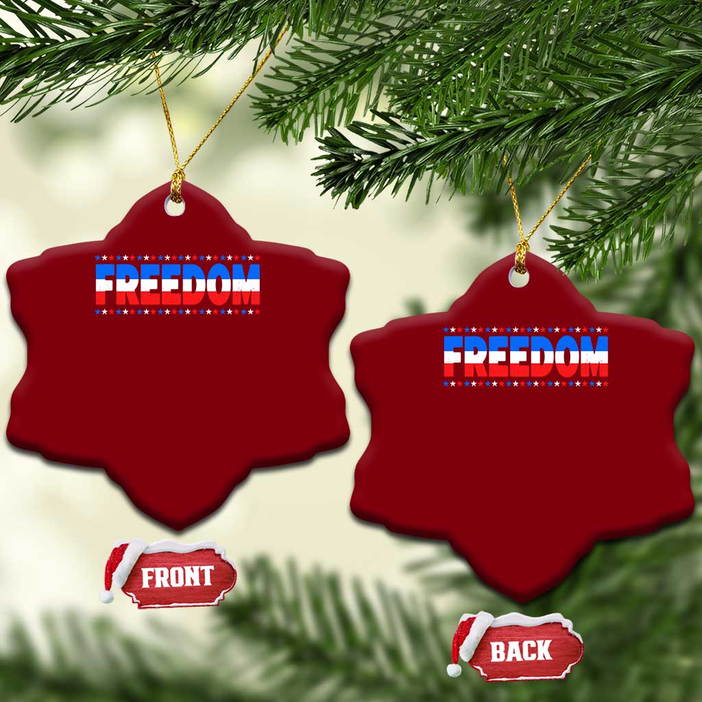 Freedom Funny 4th of July Couple Matching Ceramic Ornament TS11 Print Your Wear
