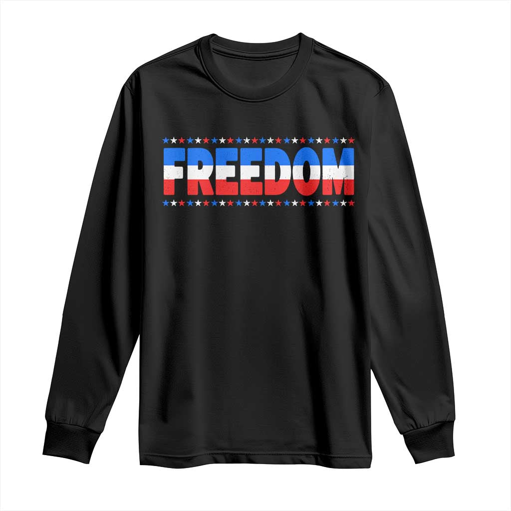 Freedom Funny 4th of July Couple Matching Long Sleeve Shirt TS11 Black Print Your Wear