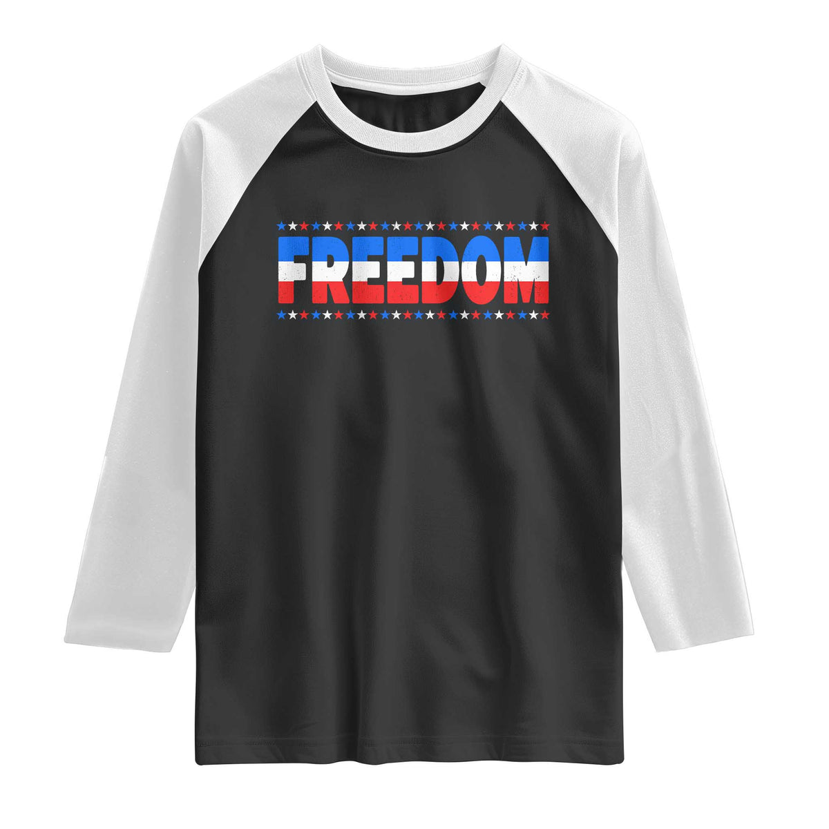 Freedom Funny 4th of July Couple Matching Raglan Shirt TS11 Black White Print Your Wear
