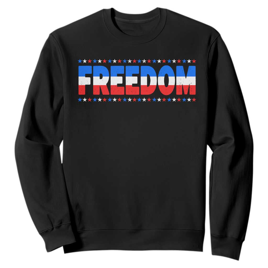 Freedom Funny 4th of July Couple Matching Sweatshirt TS11 Black Print Your Wear