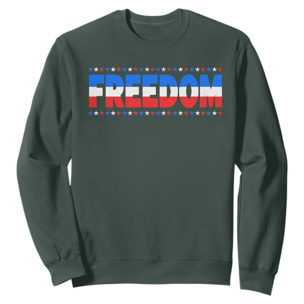 Freedom Funny 4th of July Couple Matching Sweatshirt TS11 Dark Forest Green Print Your Wear