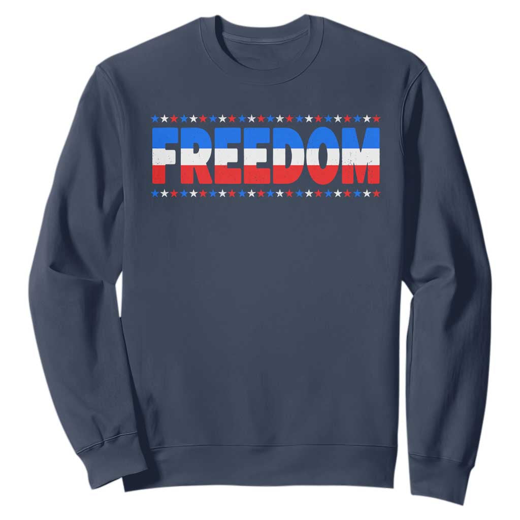 Freedom Funny 4th of July Couple Matching Sweatshirt TS11 Navy Print Your Wear