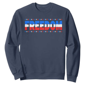 Freedom Funny 4th of July Couple Matching Sweatshirt TS11 Navy Print Your Wear