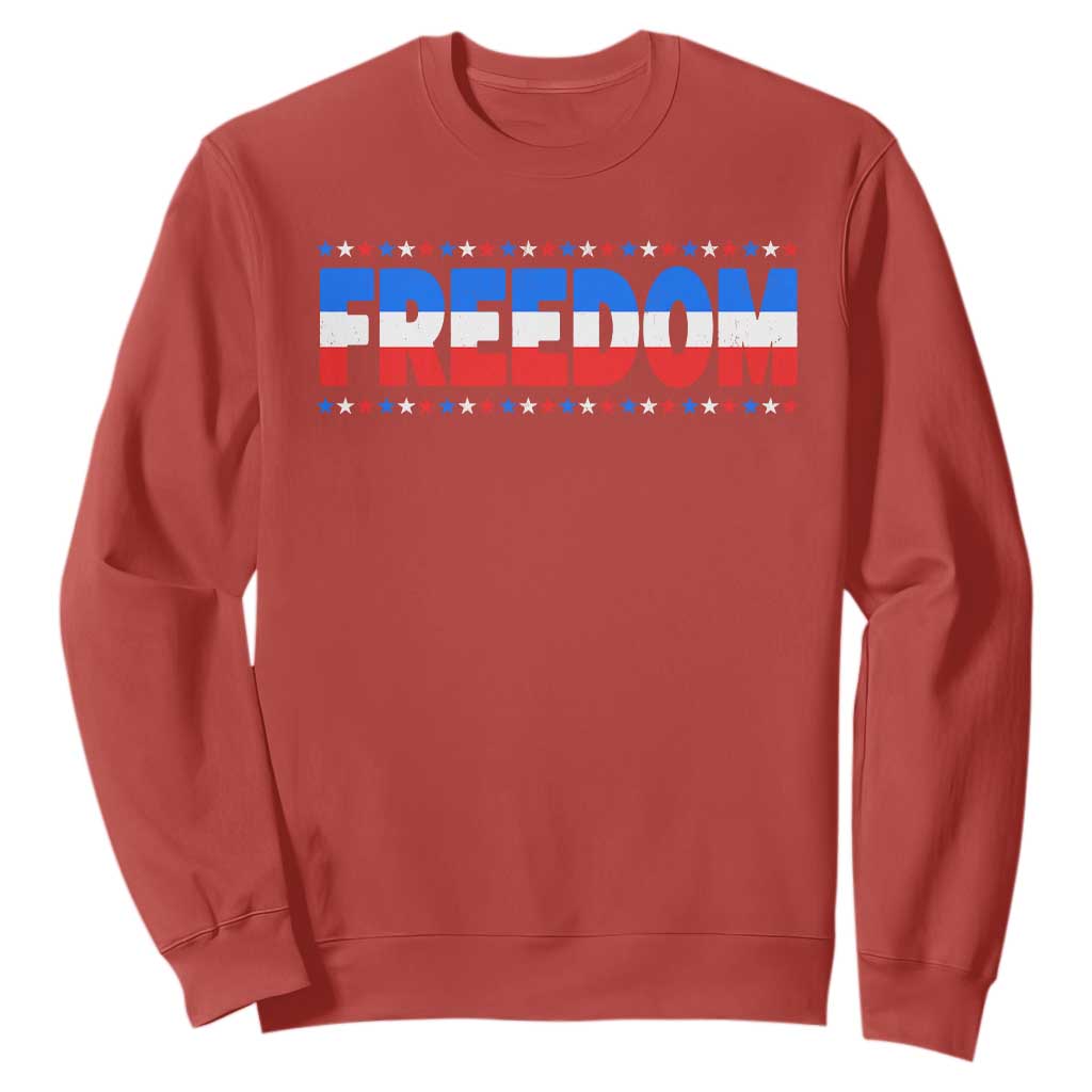 Freedom Funny 4th of July Couple Matching Sweatshirt TS11 Red Print Your Wear