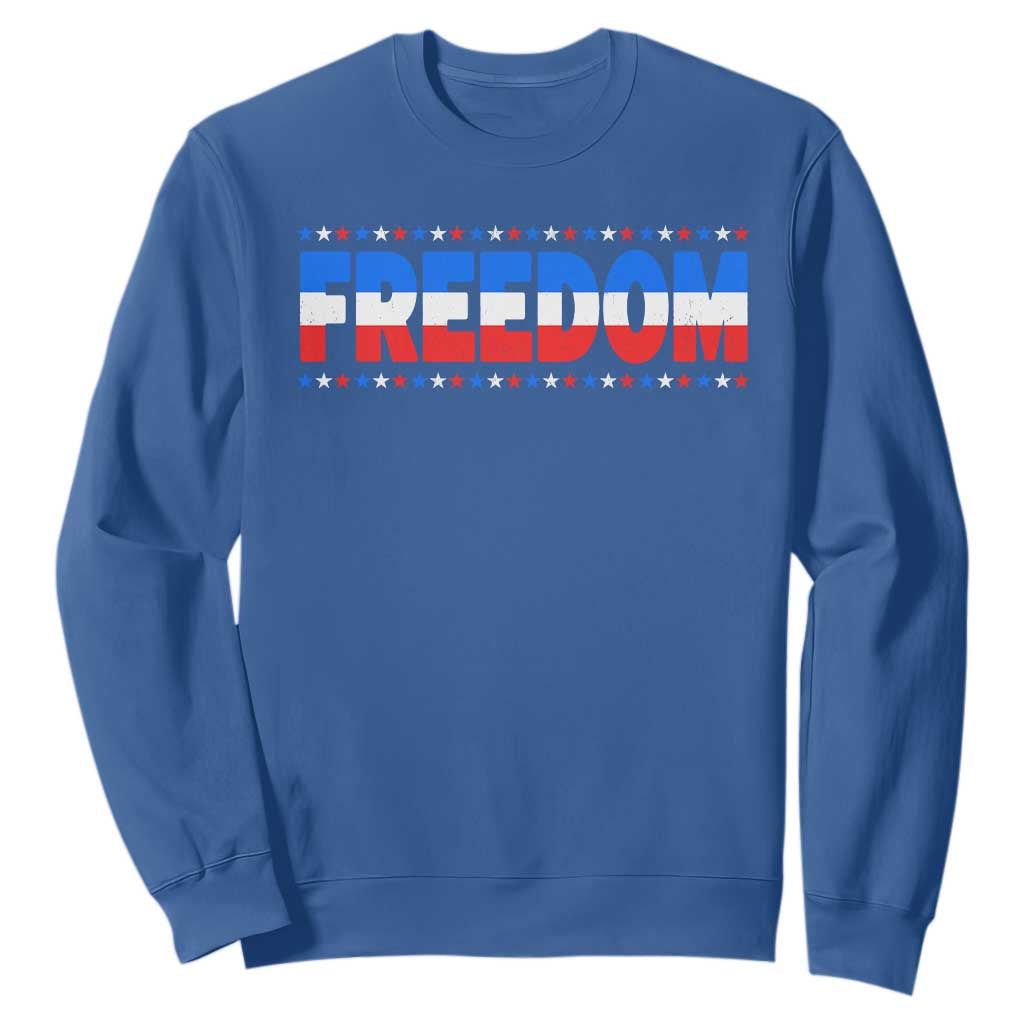 Freedom Funny 4th of July Couple Matching Sweatshirt TS11 Royal Blue Print Your Wear