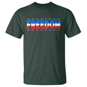 Freedom Funny 4th of July Couple Matching T Shirt TS11 Dark Forest Green Print Your Wear