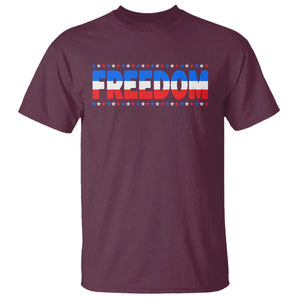 Freedom Funny 4th of July Couple Matching T Shirt TS11 Maroon Print Your Wear
