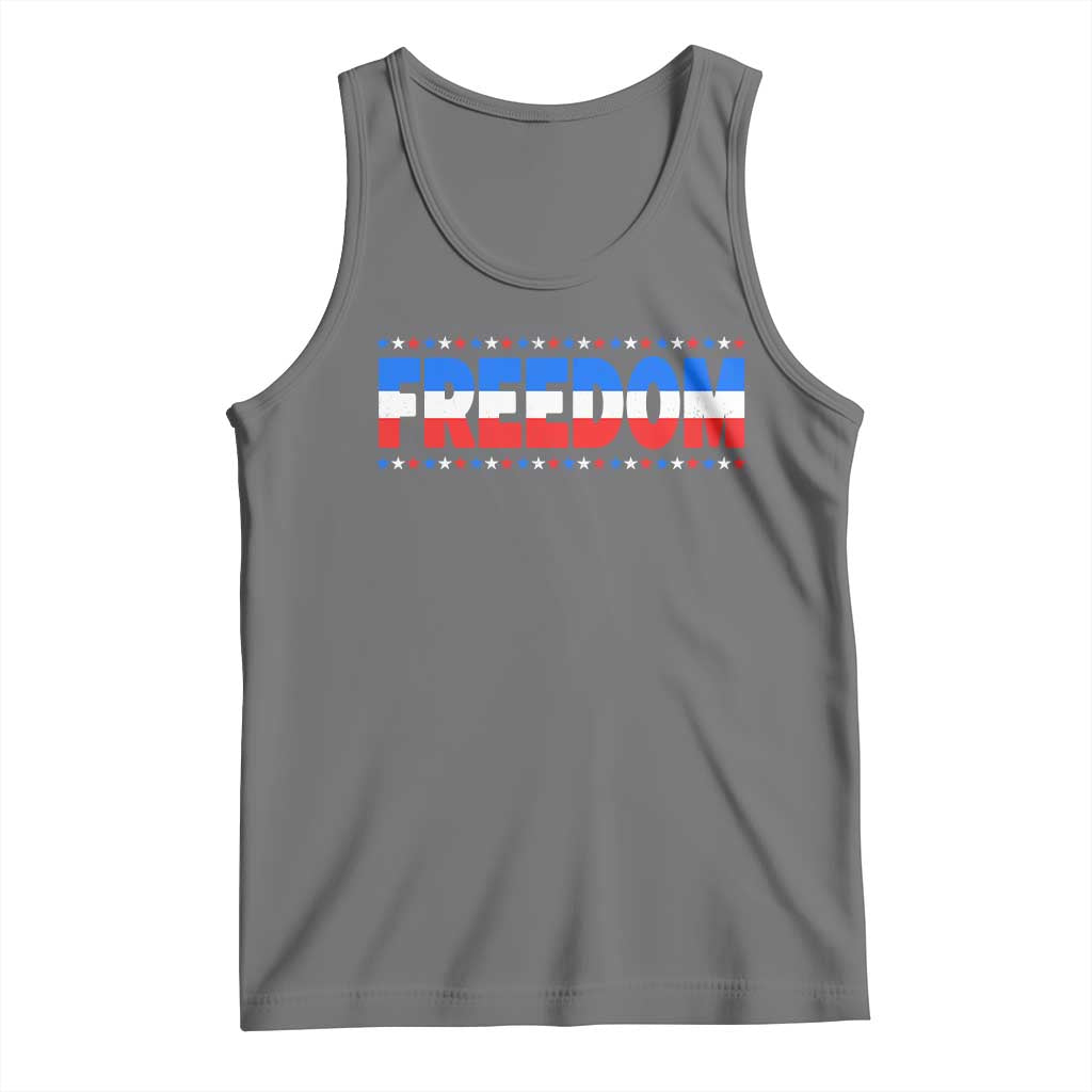 Freedom Funny 4th of July Couple Matching Tank Top TS11 Black Heather Print Your Wear