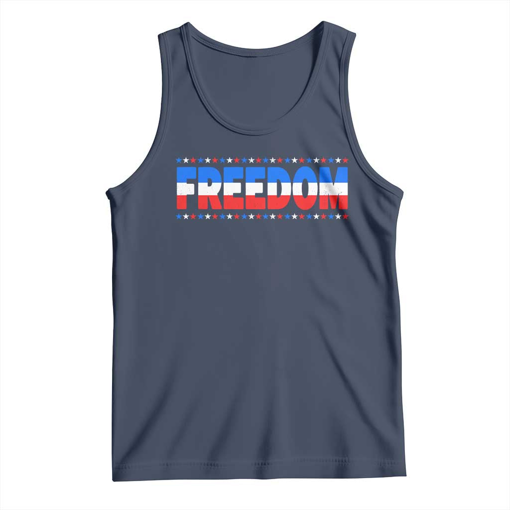 Freedom Funny 4th of July Couple Matching Tank Top TS11 Navy Print Your Wear