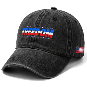 Freedom Funny 4th of July Couple Matching Washed Cotton Baseball Cap TS11 Print Your Wear