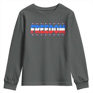 Freedom Funny 4th of July Couple Matching Youth Sweatshirt TS11 Dark Heather Print Your Wear