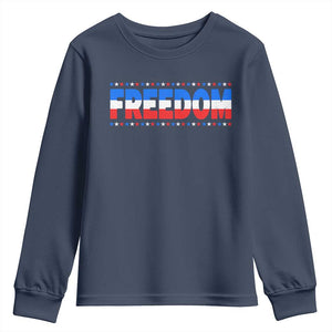 Freedom Funny 4th of July Couple Matching Youth Sweatshirt TS11 Navy Print Your Wear