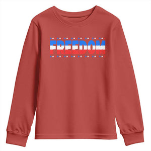 Freedom Funny 4th of July Couple Matching Youth Sweatshirt TS11 Red Print Your Wear