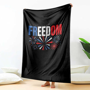 Freedom Funny 4th of July Couple Matching Throw Blanket US Fireworks TS11 Print Your Wear