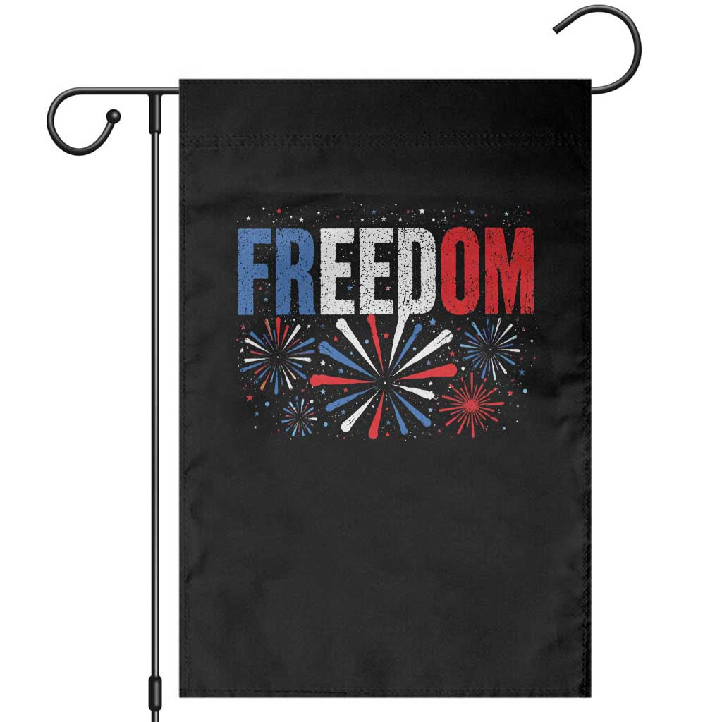 Freedom Funny 4th of July Couple Matching Garden Flag US Fireworks TS11 Black Print Your Wear