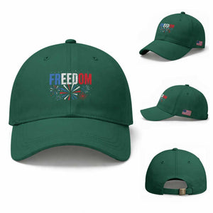 Freedom Funny 4th of July Couple Matching Baseball Cap US Fireworks TS11 Baseball Cap Universal Fit Irish Green Print Your Wear