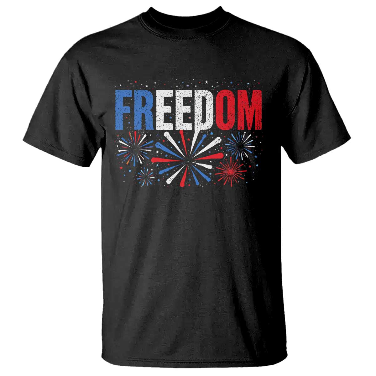 Freedom Funny 4th of July Couple Matching T Shirt US Fireworks TS11 Black Print Your Wear