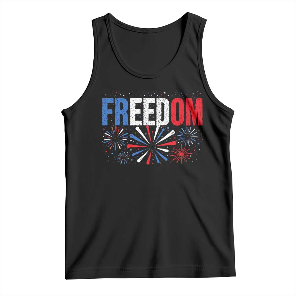 Freedom Funny 4th of July Couple Matching Tank Top US Fireworks TS11 Black Print Your Wear