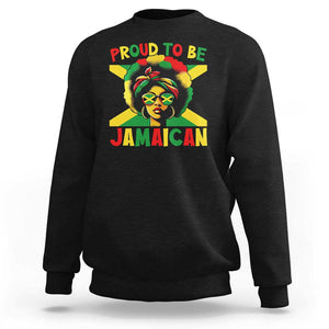 Proud To Be Jamaican Sweatshirt Jamaica Pride Flag Girl Sunglasses TS11 Black Print Your Wear