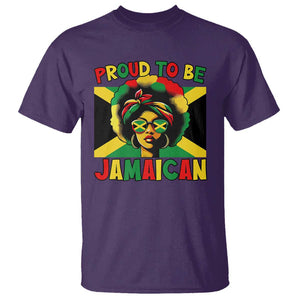 Proud To Be Jamaican T Shirt Jamaica Pride Flag Girl Sunglasses TS11 Purple Print Your Wear