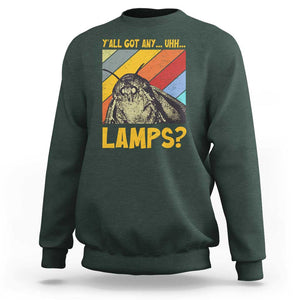 Funny Moth Sweatshirt Y'all Got Any Lamps Insect Meme TS11 Dark Forest Green Print Your Wear