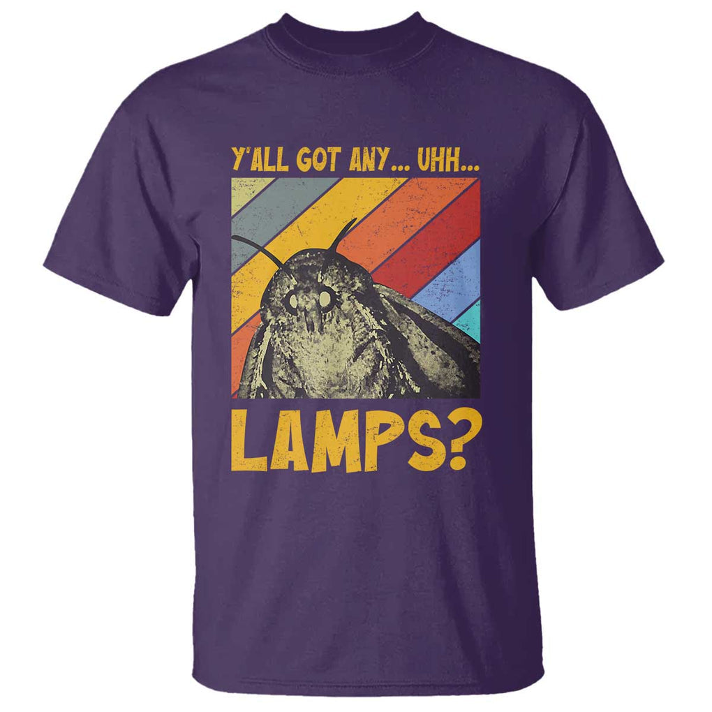 Funny Moth T Shirt Y'all Got Any Lamps Insect Meme TS11 Purple Print Your Wear