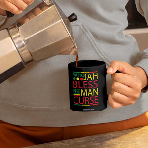 Who Jah Bless No Man Curse Coffee Mug Jamaica Flag Rasta Reggae Roots TS11 Print Your Wear