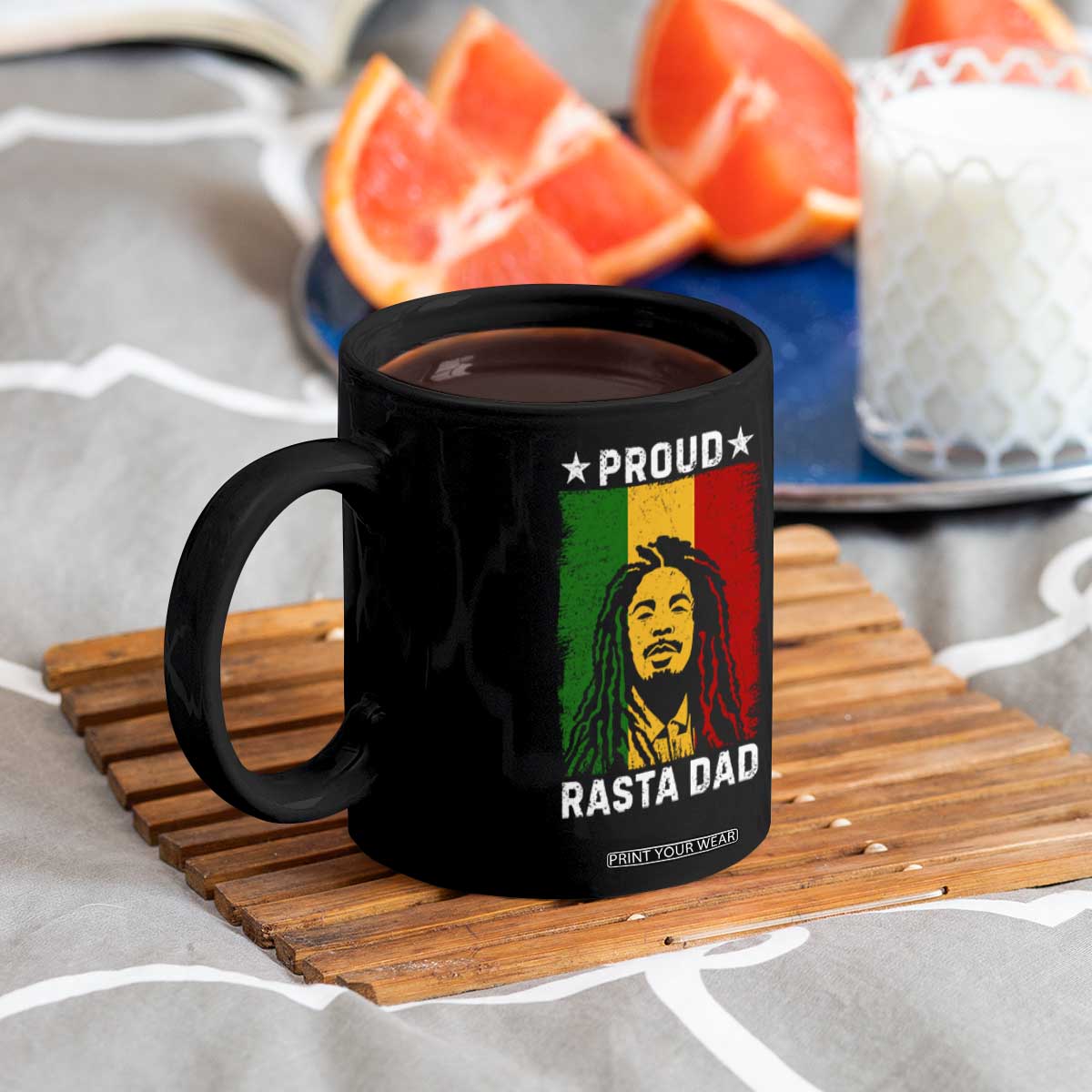 Proud Rasta Dad Coffee Mug Rastafarian Jamaica Father's Day TS11 Print Your Wear