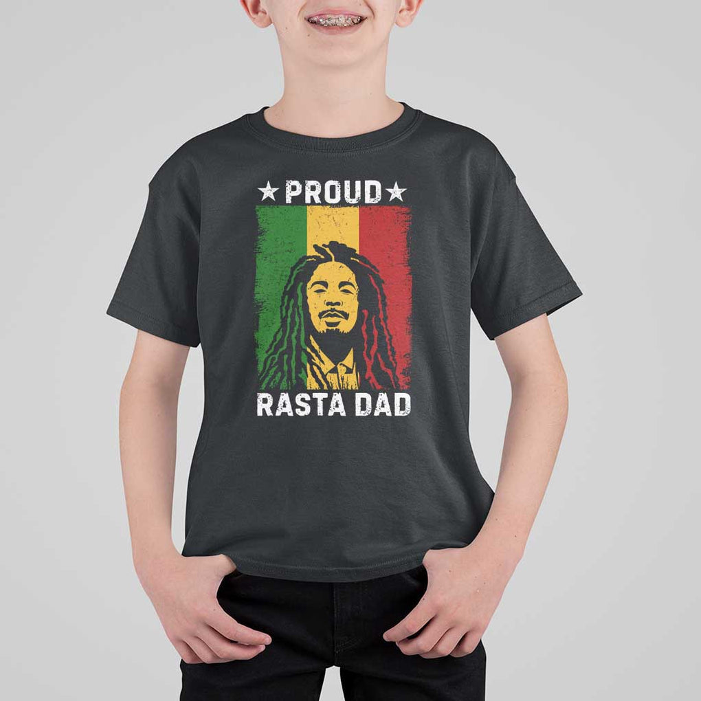 Proud Rasta Dad T Shirt For Kid Rastafarian Jamaica Father's Day TS11 Black Print Your Wear