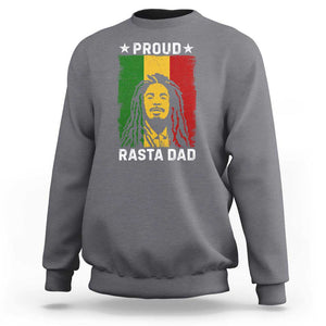 Proud Rasta Dad Sweatshirt Rastafarian Jamaica Father's Day TS11 Charcoal Print Your Wear