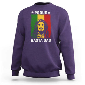 Proud Rasta Dad Sweatshirt Rastafarian Jamaica Father's Day TS11 Purple Print Your Wear