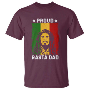 Proud Rasta Dad T Shirt Rastafarian Jamaica Father's Day TS11 Maroon Print Your Wear