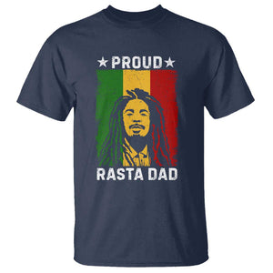 Proud Rasta Dad T Shirt Rastafarian Jamaica Father's Day TS11 Navy Print Your Wear