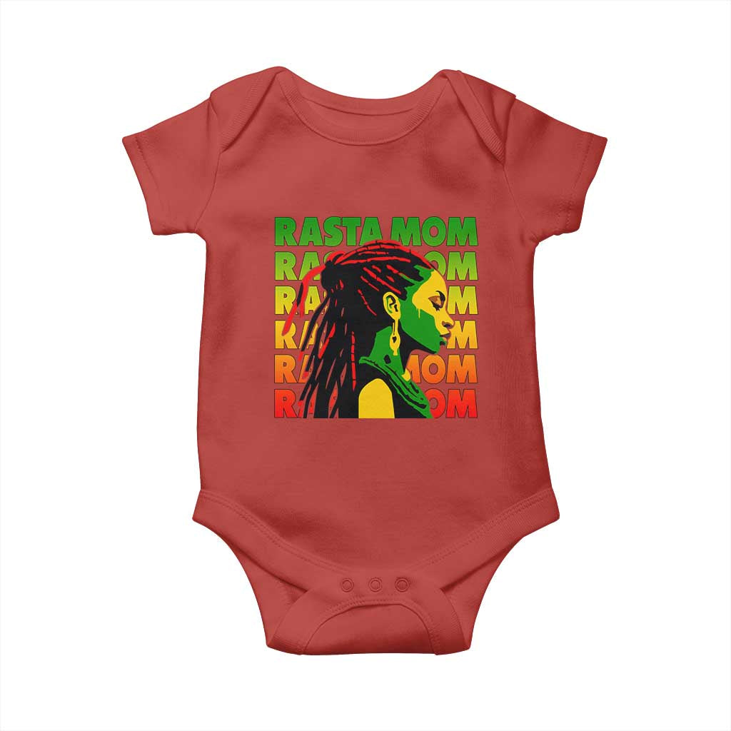 Rasta Mom Baby Onesie Jamaican Black Girls Flag Dreadlocks TS11 Red Print Your Wear