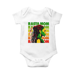 Rasta Mom Baby Onesie Jamaican Black Girls Flag Dreadlocks TS11 White Print Your Wear