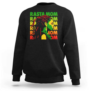 Rasta Mom Sweatshirt Jamaican Black Girls Flag Dreadlocks TS11 Black Print Your Wear