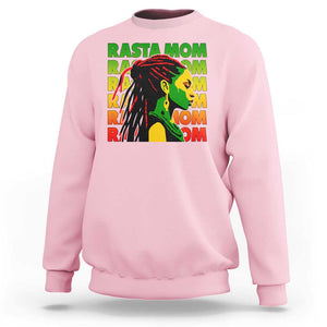 Rasta Mom Sweatshirt Jamaican Black Girls Flag Dreadlocks TS11 Light Pink Print Your Wear