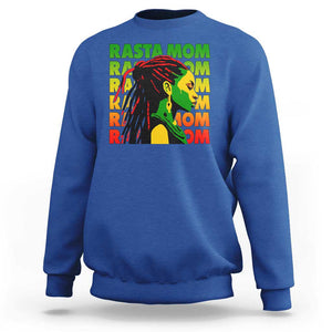 Rasta Mom Sweatshirt Jamaican Black Girls Flag Dreadlocks TS11 Royal Blue Print Your Wear