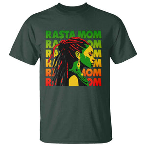 Rasta Mom T Shirt Jamaican Black Girls Flag Dreadlocks TS11 Dark Forest Green Print Your Wear