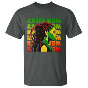 Rasta Mom T Shirt Jamaican Black Girls Flag Dreadlocks TS11 Dark Heather Print Your Wear