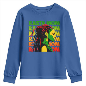 Rasta Mom Youth Sweatshirt Jamaican Black Girls Flag Dreadlocks TS11 Royal Blue Print Your Wear