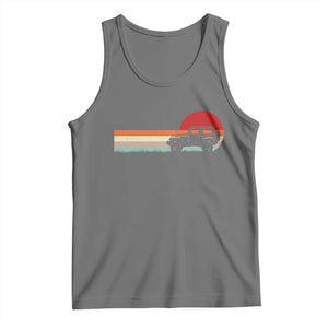 Off Road QUAD ATV Car Vintage Retro Sunset Tank Top TS11 Black Heather Print Your Wear