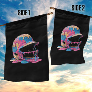Funny Baseball Helmet Ice Cream Baseball Drip Garden Flag TS11 Print Your Wear