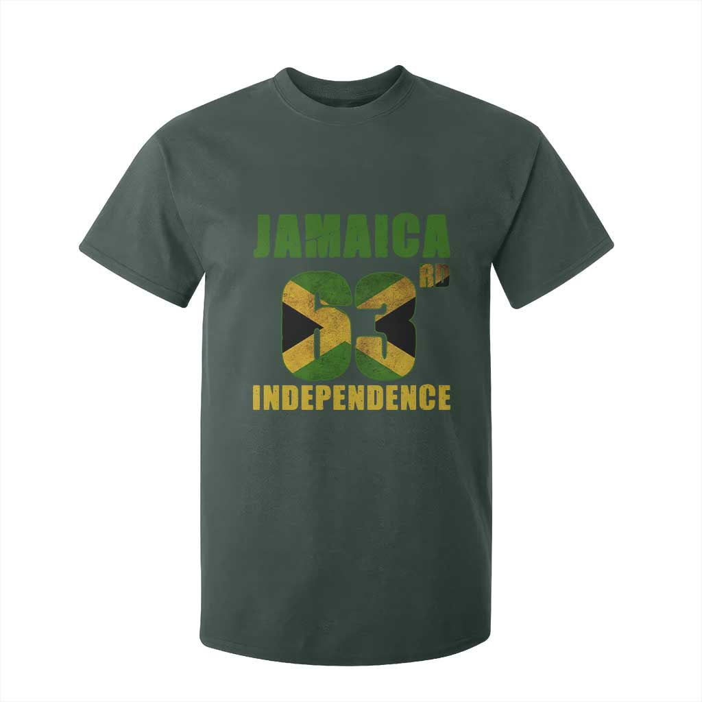 Jamaica 63rd Independence T Shirt For Kid Jamaican Pride TS11 Dark Forest Green Print Your Wear