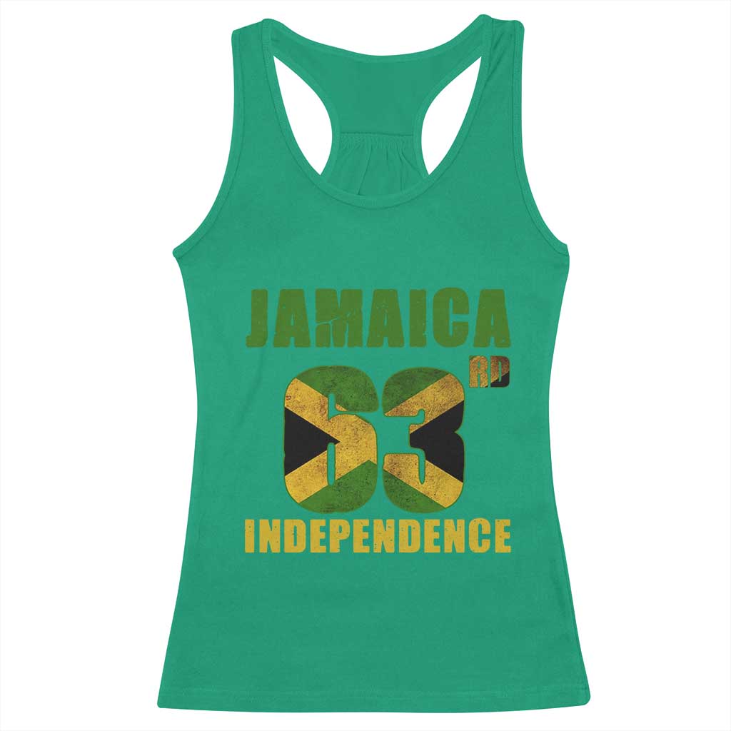 Jamaica 63rd Independence Racerback Tank Top Jamaican Pride TS11 Irish Green Print Your Wear