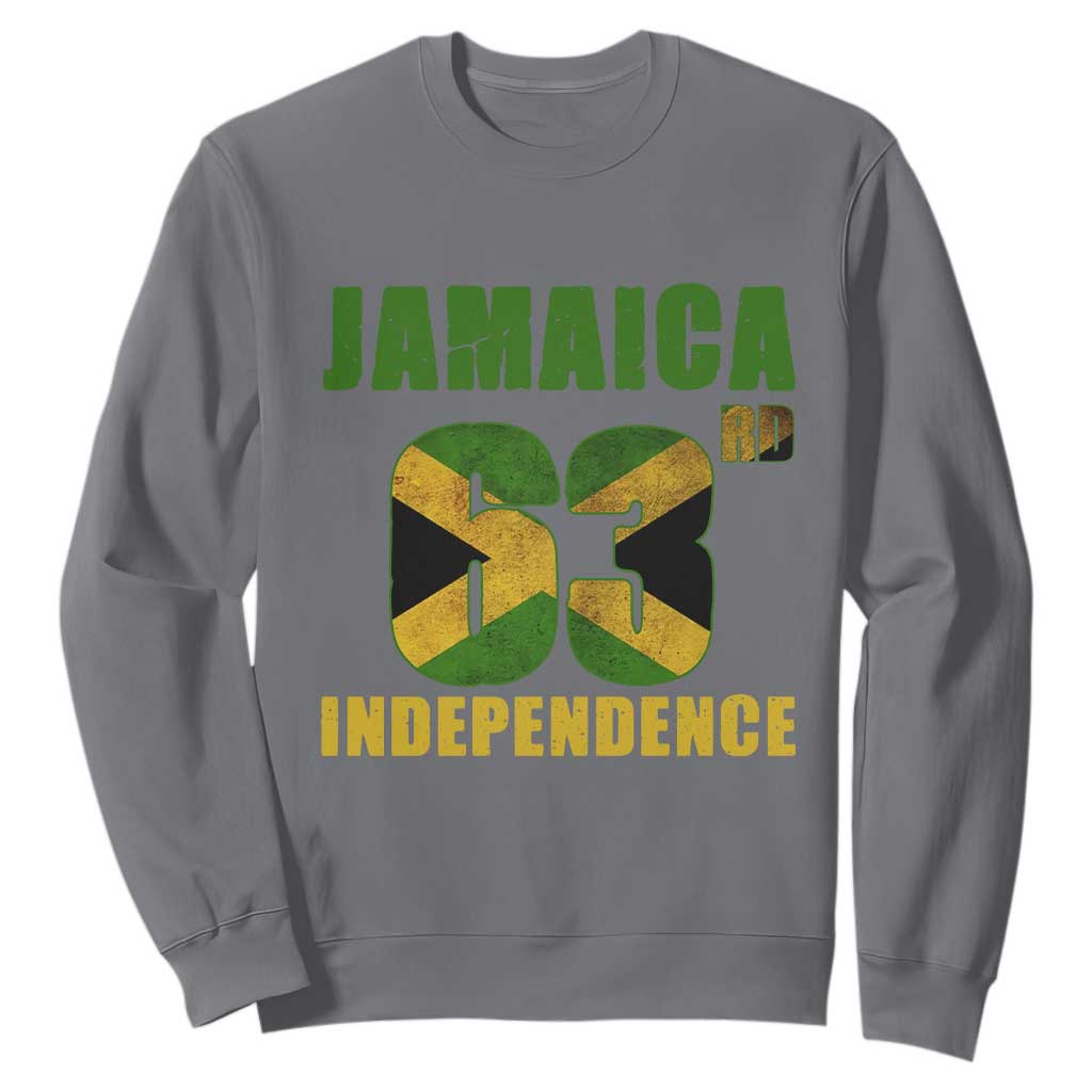 Jamaica 63rd Independence Sweatshirt Jamaican Pride TS11 Charcoal Print Your Wear