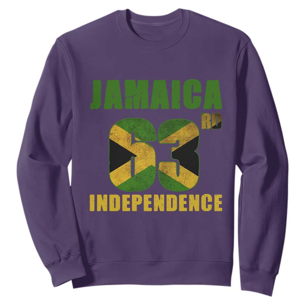 Jamaica 63rd Independence Sweatshirt Jamaican Pride TS11 Purple Print Your Wear